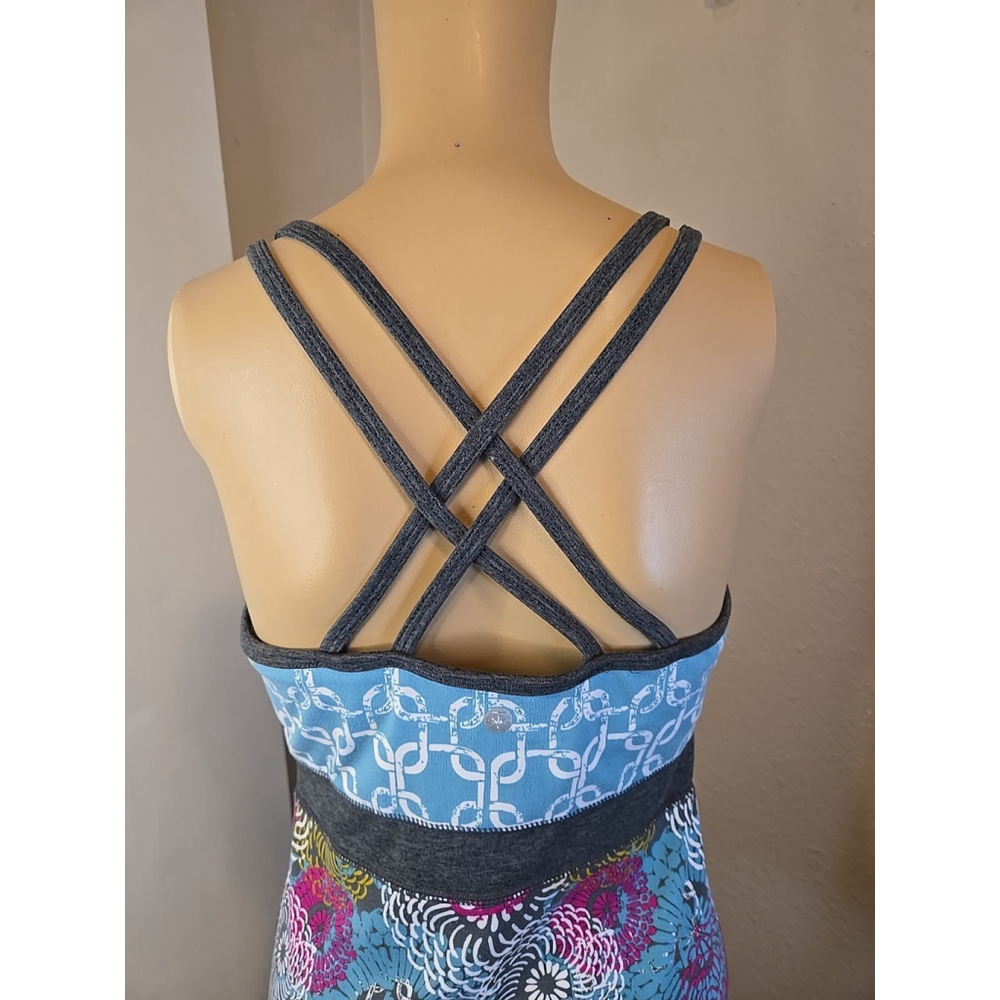 Soybu Women's Multicolored Floral Athletic Cross-Back Dress Size Small - Picture 5 of 6